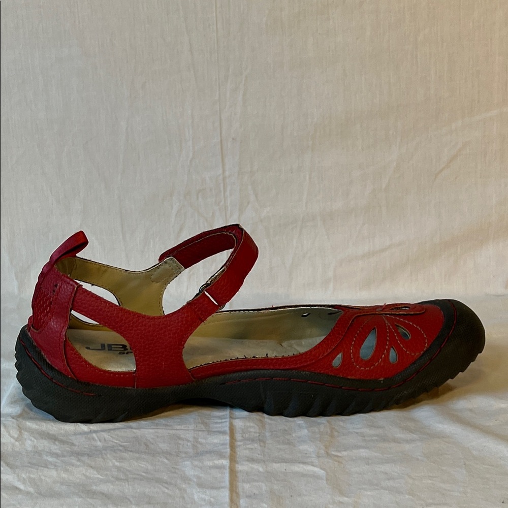 JBU Sport Red and Black Women's Athletic Sandals size 8.5M - Picture 10 of 11